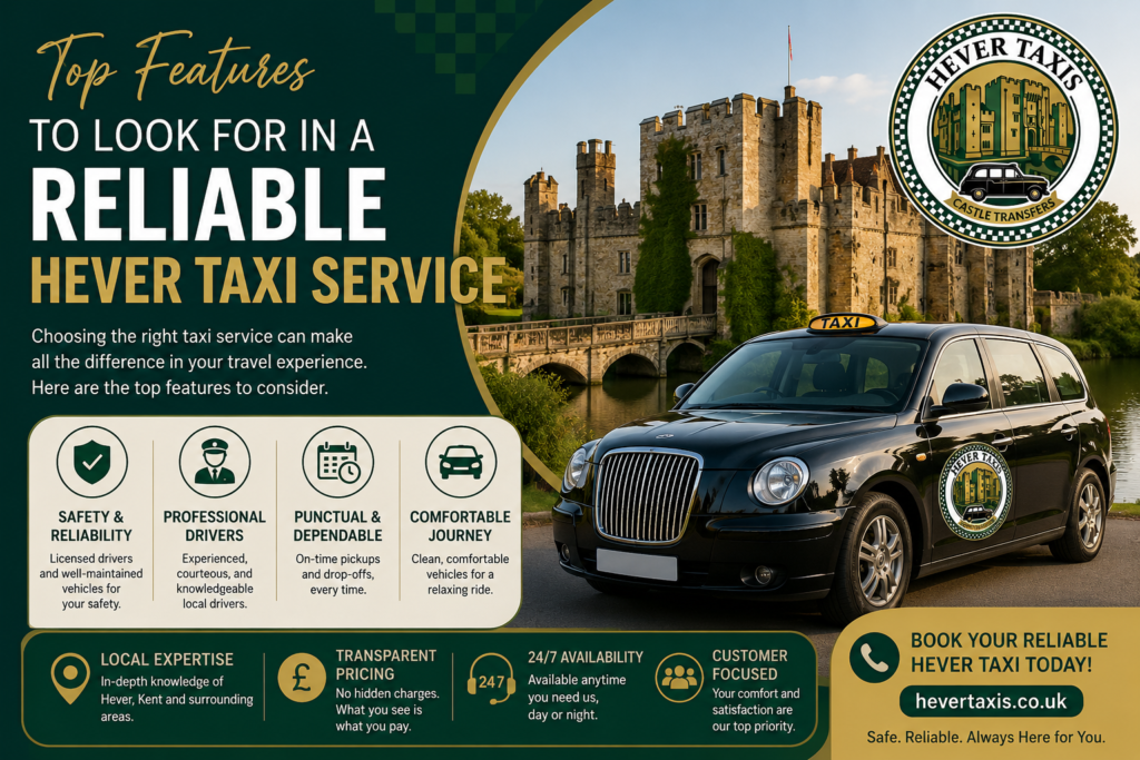 Hever Taxis blog image showing Hever Castle and a professional taxi service in Kent
